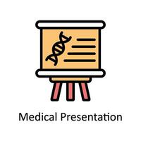 Medical Presentation vector Filled outline icon style illustration. EPS 10 File