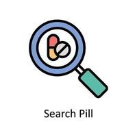 Search Pill vector Filled outline icon style illustration. EPS 10 File