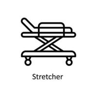 Stretcher vector outline icon style illustration. EPS 10 File