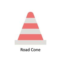 Road Cone  vector Flat icon style illustration. EPS 10 File