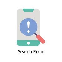 Search Error vector Flat icon style illustration. EPS 10 File