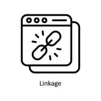 Linkage  Vector outline icon Style illustration. EPS 10 File