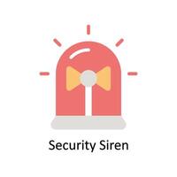 Security Siren vector Flat icon style illustration. EPS 10 File