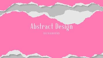 Abstract Pink Paper Ripped Frame Design Template vector