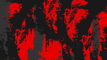 Abstract Bright Red Grunge Texture In Black Background vector