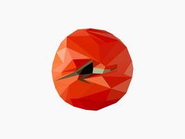 Tomato polygon art from top view. low poly illustration icons vector