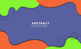 Abstract shape background template. fluid illustration design element. retro color vibes vector