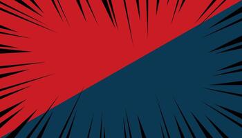 Red and blue pop art comic background style vector