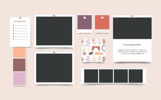 Moodboard creative template collage vector