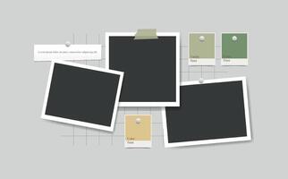 Moodboard creative template collage vector