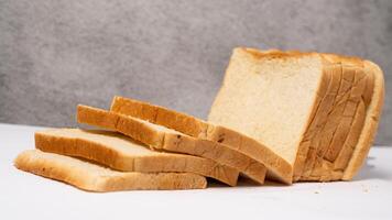 sliced bread isolated on white background with clipping path. photo