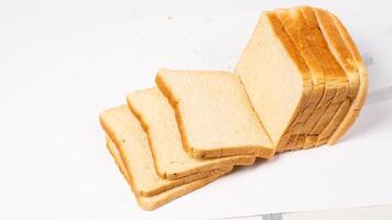 sliced bread isolated on white background with clipping path. photo