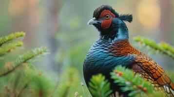 AI generated Grouse Bird in Autumn Forest photo