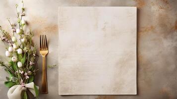 AI generated Elegant Table Setting photo