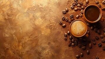 AI generated Abstract beautiful background for cappuccino advertising photo