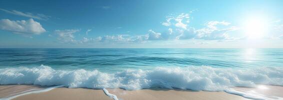 AI generated beautiful ocean background photo