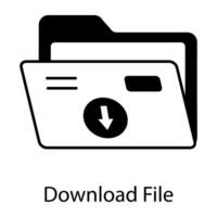 Files and Folders Linear Icon vector