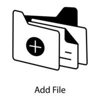 Files and Folders Linear Icon vector