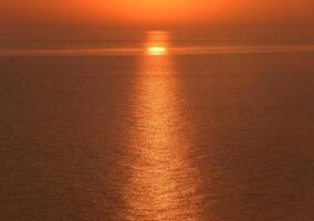 Dawn over the sea. Sea of Azov. Sunrise. photo