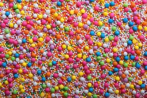 AI generated Background of colorful sprinkles, jimmies photo