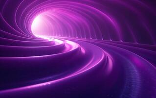 AI generated purple abstract light track photo