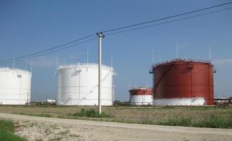 Storage tanks for petroleum products photo