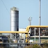 Big plant for processing scrap metal photo