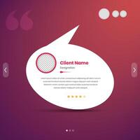 Modern abstract designed feedback and social media review template layout with image placeholder vector