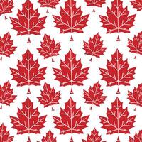 Canada. Maple leaf on a white background. Seamless texture vector