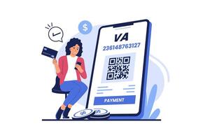 Virtual account payment illustration vector