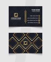 Luxury Business Card Design Template. Elegant and Dark. vector