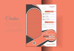 Abstract business flyer and creative layout, IT company flyer and editable vector template layout