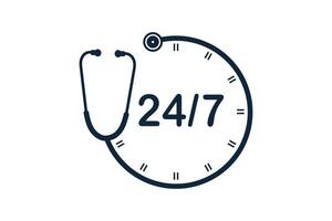 Stethoscope Clock Vector, Stethoscope Ticking Clock Concept Illustration, Stethoscope Clock Graphic, Stethoscope Time Vector, Clock of Care, Stethoscope Timepiece Design for Health vector