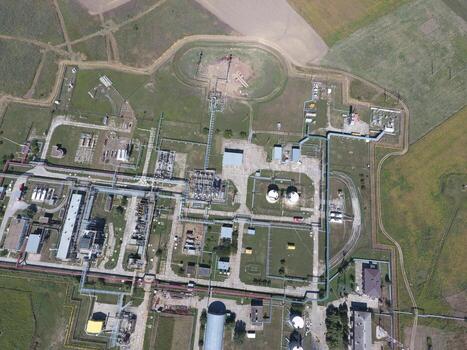 The separation system, top view. Aerophotographing station separation and dehydration. photo