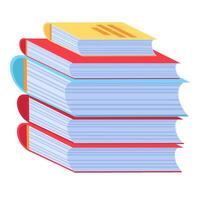 Flat Stack Of Old School Textbook Books Icon vector