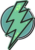 eléctrico relámpago descarga emblema logotipo vector