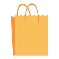 Flat Shopping Paper Bag With Handles Icon vector