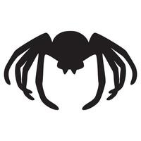 Halloween Silhouette Huge Spider Insect Body vector