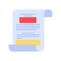 Flat Unfolded Paper Document Icon vector