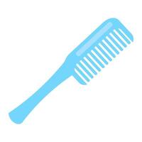 Plastic Waste Hair Comb Flat Icon vector