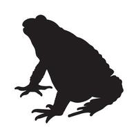 Halloween Silhouette Big Toad Frog Animal Body vector