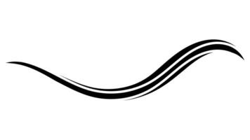 Splash of sea wave, curved stripe ribbon swish curve line vector