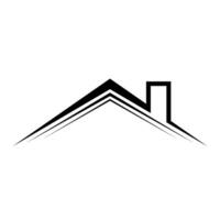 Roofing materials for roof, house roof design logo, vector