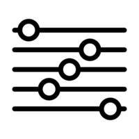 Adjustment parameters icon, settings filter button, regulation control panel vector
