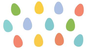 Set of Colored Easter eggs. Vector illustration on white background. Design elements. Ideal for icon, logo, print, Easter decoration, greeting card