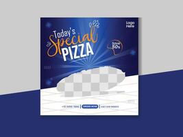 Special pizza food social media post design vector