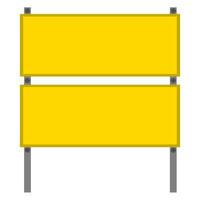 Yellow sign board vector