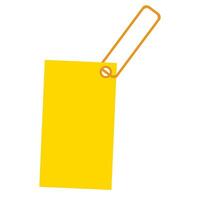 yellow price tag vector