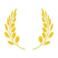 Winner wreath with big oval leaves vector