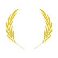 Classical victory laurel wreath with long oval leaves vector
